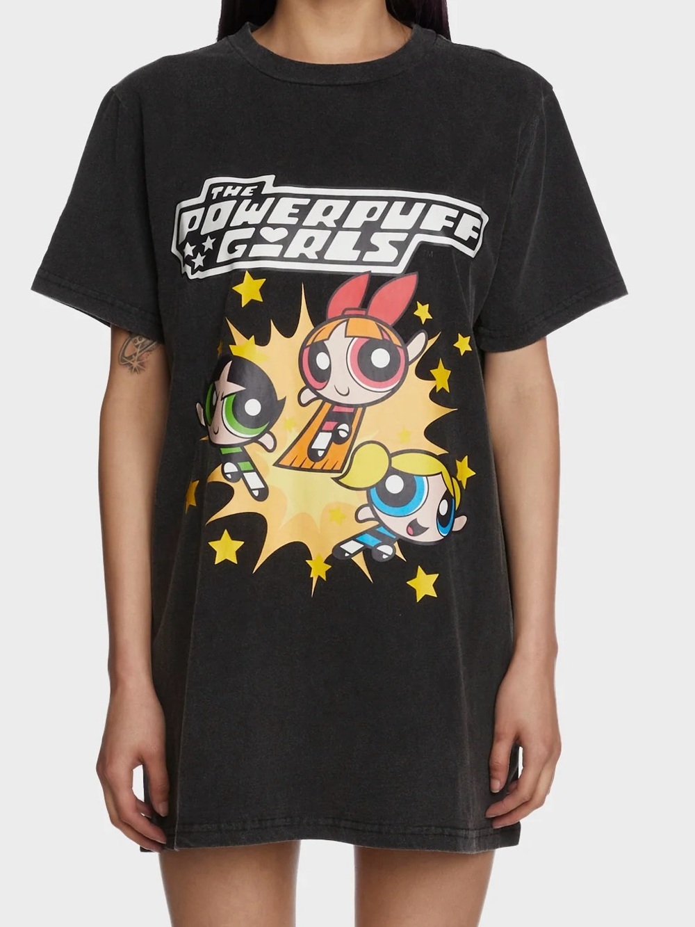 Dolls Kill Black Powerpuff Girls Graphic Tee